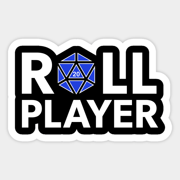 Roll Player (Blue d20) Sticker by NashSketches